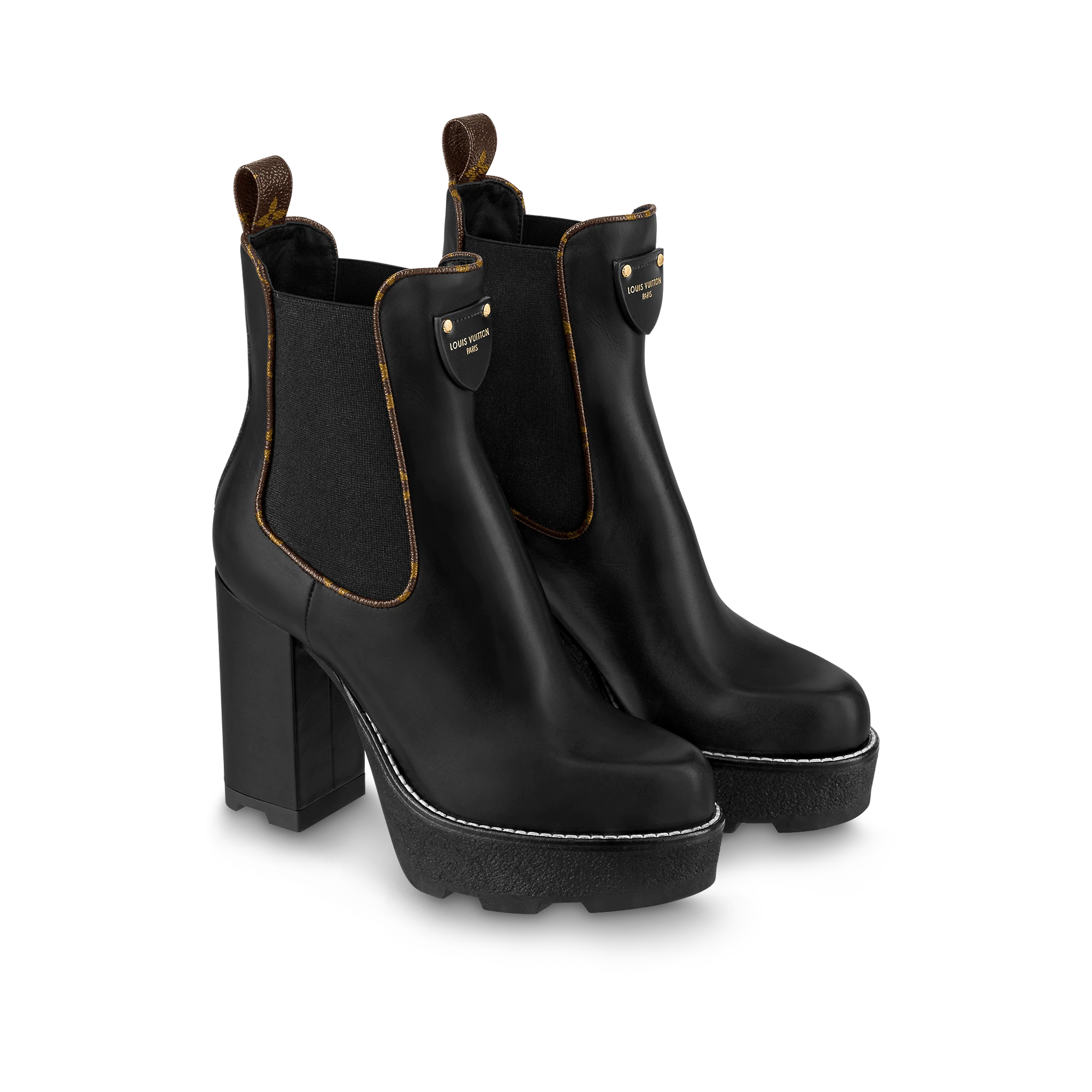 Giày Louis Vuitton LV Midnight Ankle Boots Black 1AAH2H
