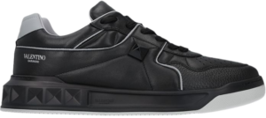 Giày Valentino One Stud Low-Top Nappa Black Gray WY2S0E71-NWN-00A