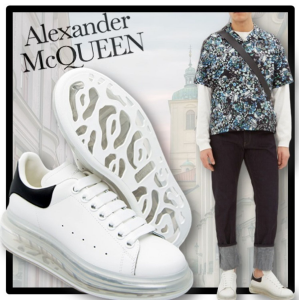 Giày Alexander McQueen Sneaker Clear Sole 'Black White' 604232-WHX98-9061 - Hình ảnh 4