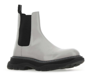 Alternative view of Giày Alexander McQueen Grey Contrast Stitch Tread Chelseaoots 662669WHZ8G1430