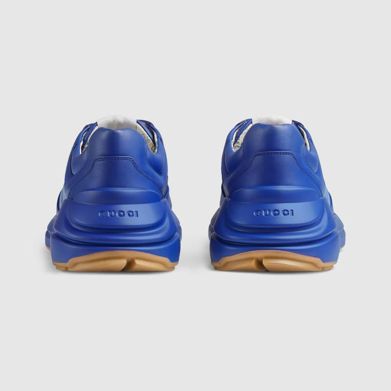 Buy Gucci Rhyton Leather Sneaker 'NY Yankees' - 548638 DRW00 4520 - Blue