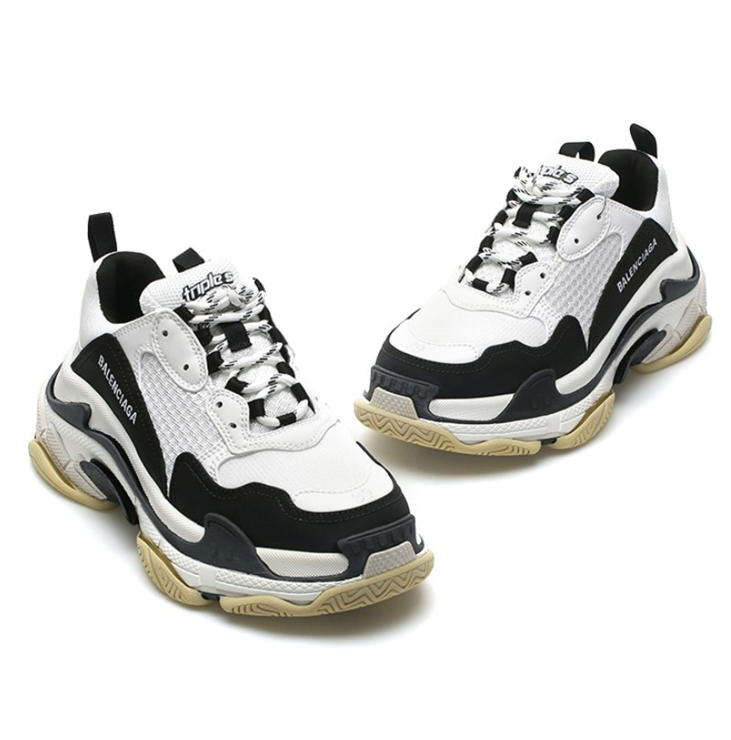 Giày Balenciaga Triple S Sneaker White Black 536737 W09OM 9058  Authentic Shoes