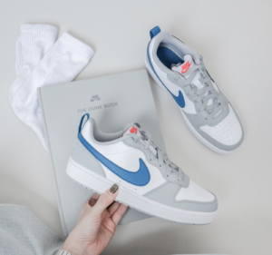 Alternative view of Giày Nike Court Borough Low 2 GS 'Light Smoke Grey' BQ5448-117