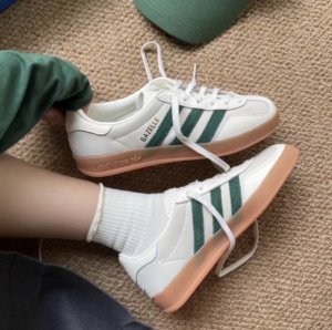 Giay Adidas Gazelle Indoor 'Off White Dark Green White' ID2567