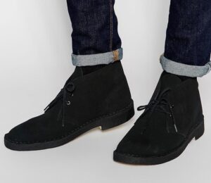 Giay Clarks Desert Boot 'Black Suede' 261-55480