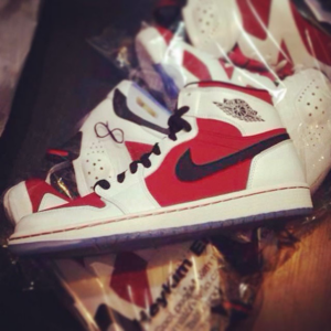 Alternative view of Giày Nike Air Jordan 1 Retro 'Carmine' 555088-123