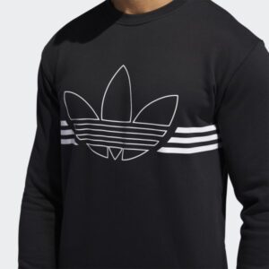 Alternative view of Áo Adidas Outline Crewneck Sweatshirt Black ED4687
