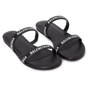 Dep Balenciaga Round Flat Slippers Sandals 'Black' 694999-WCAE1-1090