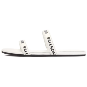 Dep Balenciaga Round Flat Slippers Sandals 'White' 694999-WCAE1-9010