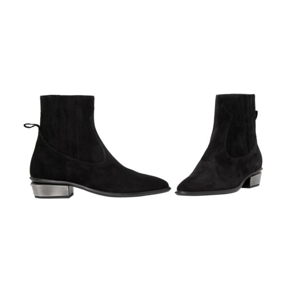 Giày Saint Laurent Wyatt Zippered Boots In Suede 5536210W3001000 - Hình ảnh 3