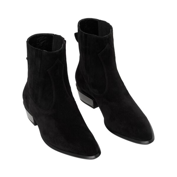 Giày Saint Laurent Wyatt Zippered Boots In Suede 5536210W3001000 - Hình ảnh 2