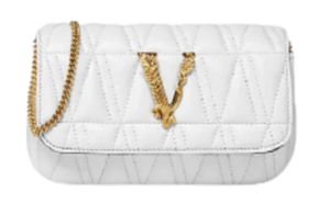 Túi Versace Virtus Quilted Nappa Leather Evening White DBFI002-DNATRS-1W00V