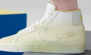 Giay Nike SB Zoom Blazer Mid PRM 'Yellow' DR9087-700