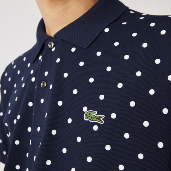 Áo Lacoste Men's Polka Dot Cotton Pique Polo PH2383-51G-525 - Hình ảnh 5