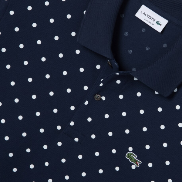 Áo Lacoste Men's Polka Dot Cotton Pique Polo PH2383-51G-525 - Hình ảnh 6