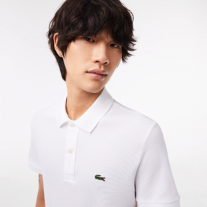 Ao Lacoste Slim Fit Petit Pique Cotton Polo 'White' PH4012-00-001