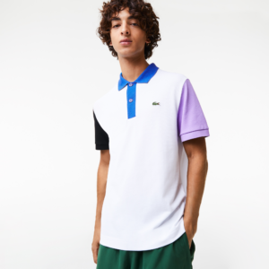 Ao Lacoste Colour Block Petit Pique 'White Black' PH9536-LUC