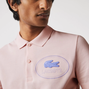 Alternative view of Áo Lacoste Slim Fit Embroidered Crocodile 'Pink' PH9733-ADY