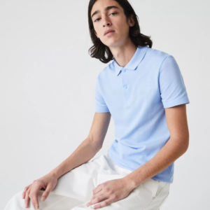 Alternative view of Áo Lacoste Slim Fit Embroidered Crocodile 'Blue' PH9733-FSL