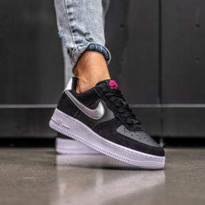 Alternative view of Giày Nike Air Force 1 '07 'Black Metallic Silver' DA4282-001