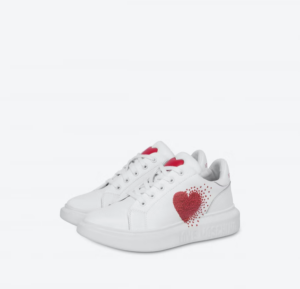 Alternative view of Giày Love Moschino Exploding Heart Nappa 'White' JA15154G1EIA0100