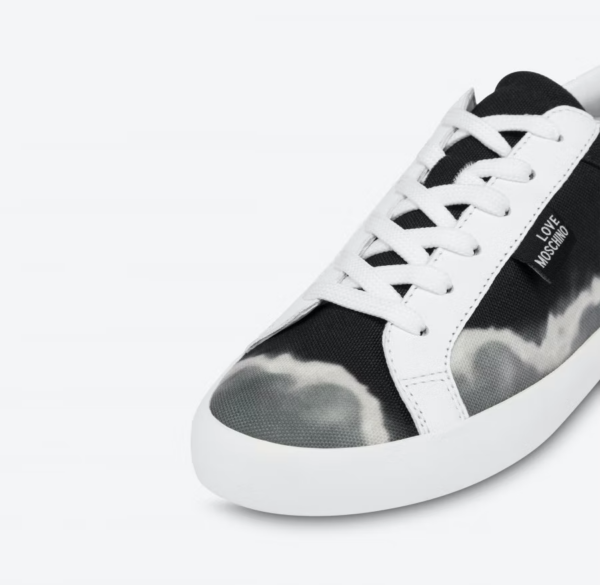 Giày Love Moschino Tie Dye Canvas 'Black' JA15542G0EJH200A - Ảnh 4