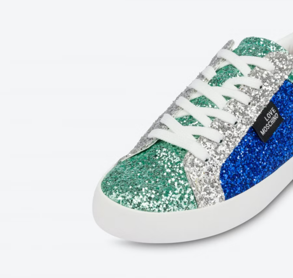 Giày Love Moschino Glitter 'Electric Blue' JA15542G0EJJ270A - Ảnh 4