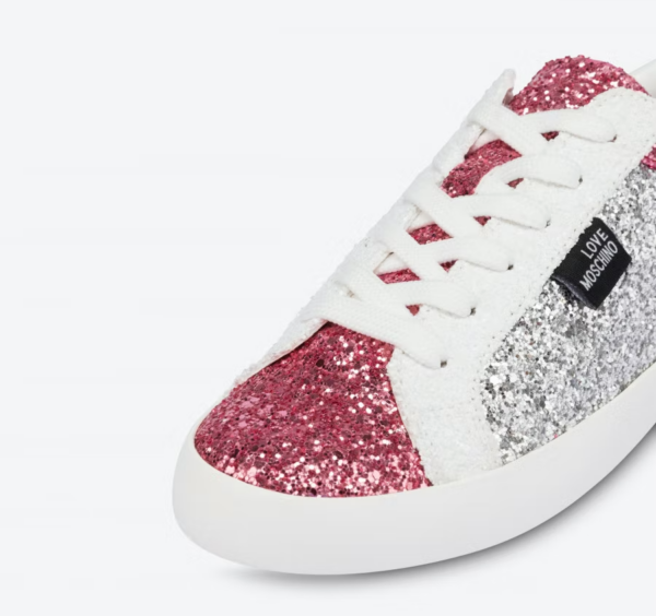 Giày Love Moschino Glitter 'Silver' JA15542G0EJJ290A - Ảnh 4
