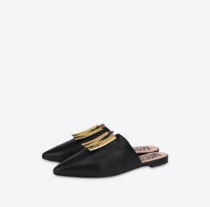 Alternative view of Giày Moschino M Goats Mules 'Black' MA11050C1BMH0000