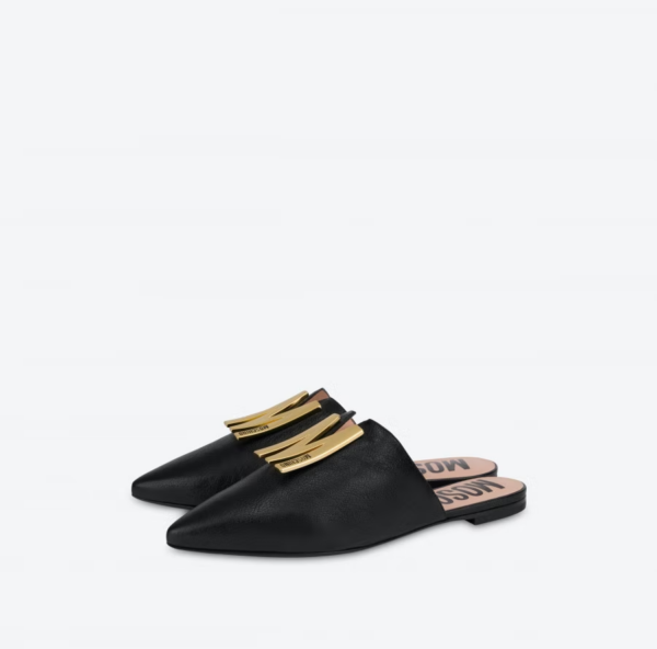 Giày Moschino M Goats Mules 'Black' MA11050C1BMH0000 - Hình ảnh 2