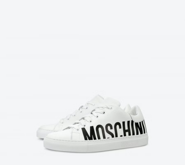 Giày Moschino Leather With Logo 'White' MA15022G18MF0100 - Ảnh 2