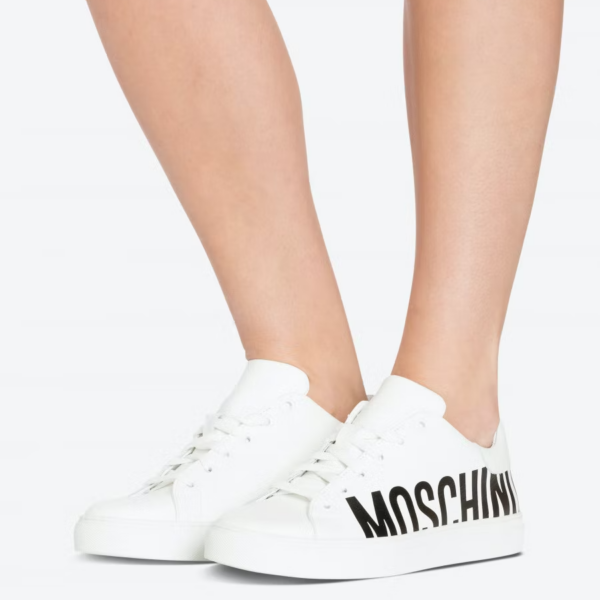Giày Moschino Leather With Logo 'White' MA15022G18MF0100 - Ảnh 3