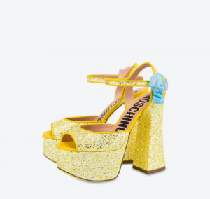 Alternative view of Giày Cao Gót Moschino High Glitter Platform 'Yellow' MA1611EC0EMJN400