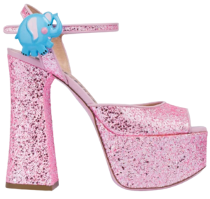 Giày Cao Gót Moschino High Glitter Platform 'Pink' MA1611EC0EMJN600