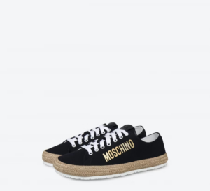 Alternative view of Giày Moschino Rope Sole Canvas 'Black' MB10343G0EGS0000