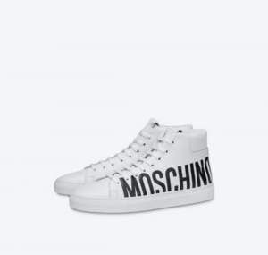 Alternative view of Giày Moschino Leather High With Logo 'White' MB15052G08GA0100