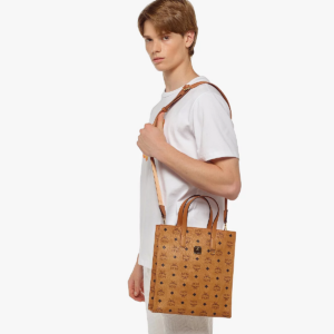 Alternative view of Túi MCM Portuna Tote in Visetos 'Cognac' MMTCSKC03CO001