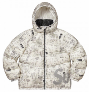 Áo Supreme Hooded Down Jacket Receipts