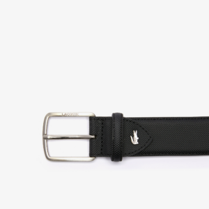 That Lung Lacoste Engraved Buckle Pique Canvas 'Black' RC4009M52G-000