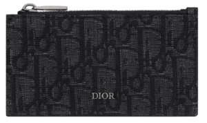 Vi Dior Zipped Card Holder 'Grained Black Dior' 2ESBC250YSE-H03E