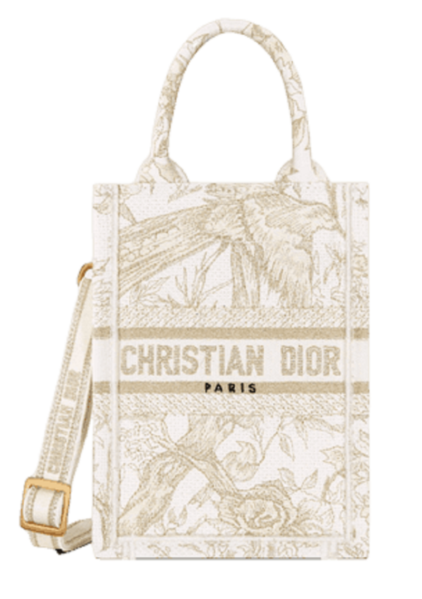 Tui Dior Book Tote Phone Bag Mini 'Gold-Tone Metallic' S5555CRZF-M981