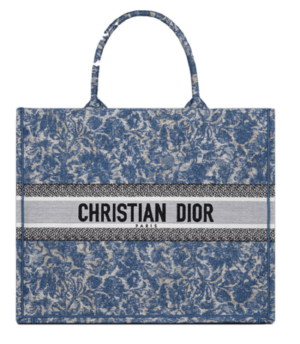 Tui Dior Book Tote Large 'Blue Brocart Embroidery' M1286ZRXR-M49E