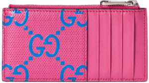 Vi Gucci GG Embossed Zip Card Case 'Fuchsia' 725550-AABCZ-5745