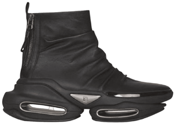 Giày Balmain B-Bold Leather High-Top 'Black' XN1VH689LDDL0PA
