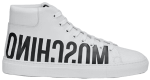 Giày Moschino Leather High With Logo 'White' MB15052G08GA0100