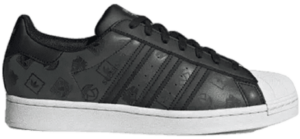 Giày Adidas Superstar 'Black Logo Print' GX8412