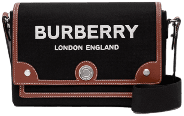 Túi Burberry Horseferry Motif Canvas Note 'Black Tan' P80557481