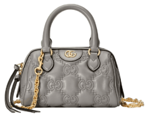 Tui Gucci GG Matelasse Leather Top Handle Bag 'Grey' 702251-UM8HG-1563