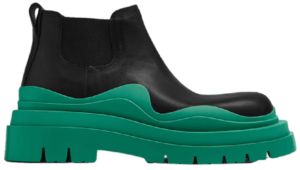 Giày Bottega Veneta Tire Ankle Chelsea Boot 'Black Acid Turquoise' 630281VBS501489