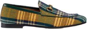 Giày Gucci Jordaan Tartan Tweed Loafer 'Yellow' ‎430088-FAATX-8550